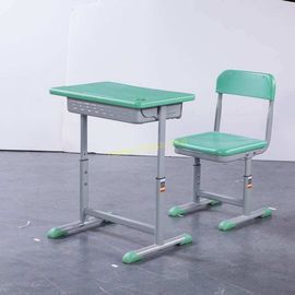 China Mint Green HDPE Iron Aluminum School Student Study Desk and Chair leverancier