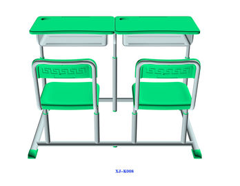 China Bureau van de munt het Groene Student en Stoel het Vastgestelde HDPE Meubilair van de Ijzer Regelbare School leverancier