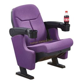 China Fancy Purple Middle Back VIP-bioscoopstoel met bekerhouder / Home Theatre-stoel fabriek