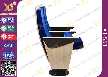 China Blauwe Beklede het Auditoriumstoelen van het esdoornvernisje met de Output van de Verwarmerlucht onder Seat-Stootkussen leverancier